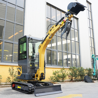 Mini-excavatrice de 1,8 tonne avec moteur Euro 5, livraison gratuite, matériel de terrassement, petite pelle, aménagement paysager, mini-pelle tout-terrain