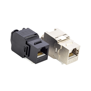 Chất lượng cao 180 độ RJ45 8P8C cat6A <span class=keywords><strong>Keystone</strong></span> Jack với mạ Vàng địa chỉ liên lạc AWG 24-26 Mạng Cáp mô-đun - Product Image 1