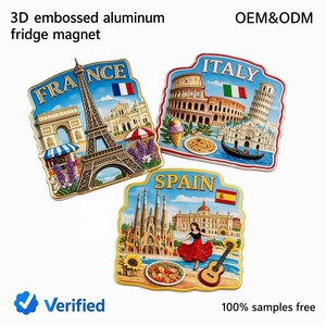 Imán de Refrigerador 3D en Relieve de Aluminio con Diseño de Cultura Europea, 2x3 Pulgadas, Recuerdo de Viaje de Francia, Italia y España para Decoración de Cocina, Bar y <span class=keywords><strong>Hogar</strong></span>, Regalo - Product Image 1