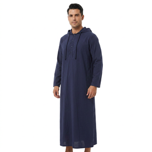 Men's XXL Jubbah Salwar Kameez Pakistani Kurti Wool Modest Breathable Ethnical Suit Custom Logo Zipper for Eid Party Designs - Product Image 1