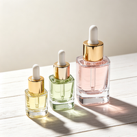 Nouveau style – Flacon compte-gouttes transparent givré pour huiles essentielles et sérums, 20 ml, 30 ml, 40 ml – Vaporisateur en verre pour soins de la peau – OEM