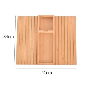Porte-gobelet pour canapé en L Plateau d'accoudoir de canapé en bois de bambou Porte-gobelet de canapé pliable Porte-gobelet pour canapé Porte-gobelet de canapé Plateau de rangement latéral - Product Image 4