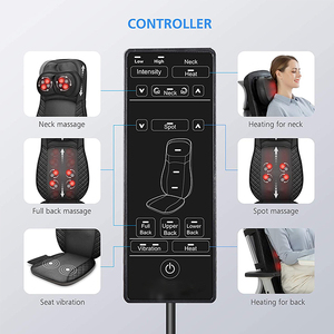Phenitech Shiatsu masaj koltuk minderi isı ile yoğurma titreşim koltuk minderi masajı - Product Image 6