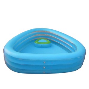Piscine gonflable familiale triangulaire populaire en gros avec siège intégré et parois latérales extra larges, bateau de piscine extérieur - Product Image 6