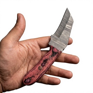 Cuchillo de Supervivencia y Caza de Acero de Damasco Forjado a Mano, Hoja Fija Mini Tipo Drop Point, Mango de Madera, Grado Industrial, para Revendedores OEM 58/60 - Product Image 6
