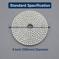 Disques de polissage OEM de qualité supérieure en diamant, quartz, marbre, granit, céramique, verre, à 3 étapes, de grade abrasif moyen, pour pierre