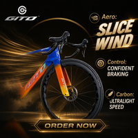 Vélo de course aérodynamique en fibre de carbone intégrale Jietuo GITO G525/535 + roues en carbone Wave + ensemble complet de freins à disque hydrauliques 105