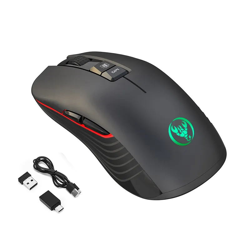 2.4G USB-C Wireless Mouse Rechargeable Gaming Mouse 3600DPI 7 Button Type-c Mute Mice for Laptop PC Game Mouse