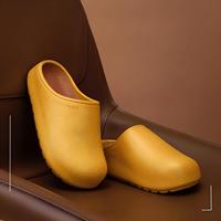 Damen Runde Zehenpartie Rückenfreie Mule-Clogs Wasserdichtes EVA-Obermaterial Slip-On Flache Weiche Rutschfeste Sohle für Innen Zuhause Outdoor Tägliches Tragen
