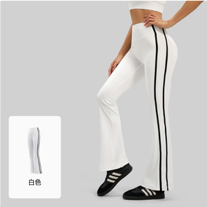 Shorts-jupe de yoga 2-en-1 sans couture taille haute pour femme, gris uni, effet push-up, extensible dans les quatre sens, en polyester, longueur complète, évasé - Product Image 1