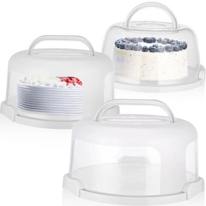 HST 7/10/13 pollici, scatola circolare riutilizzabile, confezione portatile per torta, custodia per alimenti, trasportino per torta con tazza per Muffin - Product Image 1