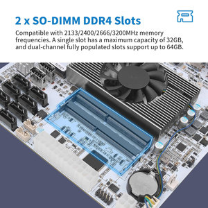 Carte mère NAS CWWK i5-8265U M11 <span class=keywords><strong>8</strong></span> baies double LAN 2.5GbE I226V <span class=keywords><strong>2x</strong></span> NVMe Mini ITX PC PCIe3.0x2 4xPCIe DDR4 - Product Image 5