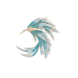 Elegante estilo chino gradiente pluma broche estilo Retro Phoenix ramillete Cheongsam vestido accesorios estilo accesorio - Product Image 5