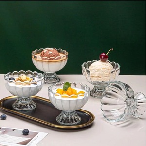 Glass Dessert Cup With Stand Transparent Single Piece For Fruit Salad Yogurt Ice Cream Party Use - Product Image 5