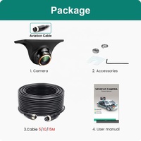 Caméra GreenYi AHD 1080P avec vision nocturne, vue arrière/côté/avant 170° °   Câblage de caméra à objectif fisheye pour aviation