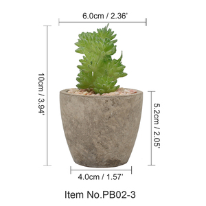 Mini Suculenta Artificial en Maceta de Papel Gris con Componentes de Plástico para Decoración de Interiores/Exteriores, Hogar u Oficina (Color Personalizable) - Product Image 6
