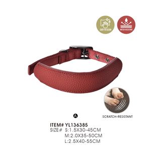 Collar de correa de perro de cuero Premium ajustable suave y duradero para uso diario - Product Image 1