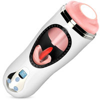 Masturbateur Érotique Électrique Interactif Entièrement Automatique Étanche avec Sensation de Vraie Peau et Langue à Prononciation Réaliste pour Adultes
