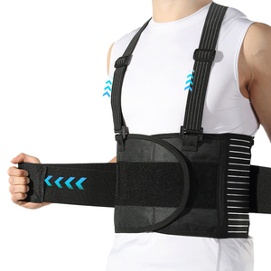 <span class=keywords><strong>Ceinture</strong></span> de soutien <span class=keywords><strong>lombaire</strong></span> réglable et amovible Aofit avec bretelles de compression pour le levage de charges lourdes industrielles - Product Image 1