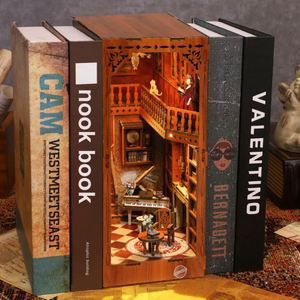 Kit DIY para Rincón de Lectura, Sujetalibros, Rompecabezas 3D de Madera, Decoración para Estantería con Llaves de Juguete, Manualidades Exquisitas, Juguete DIY Perfecto - Product Image 2