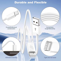 Caja de Papel Simple para Empaque al por Mayor, Cable de Datos USB a USB-C de Cobre Puro de 1M para Carga Rápida de Teléfonos Móviles, Auriculares y Baterías Externas