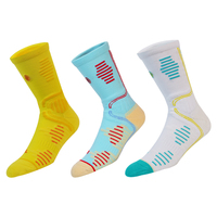 Chaussettes de trail running renforcées talon-orteil, durables, pour sports de plein air, mi-mollet, anti-salissures, haute performance