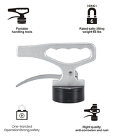 Alat Pickup magnetik portabel, alat pengangkat magnetik permanen dan penanganan pelat baja Magnet kapasitas tarik 30kg