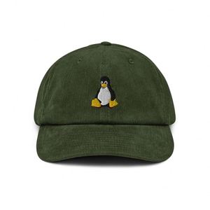 Casquette de baseball unisexe en sergé brodé motif pingouin, 6 panneaux, ajustée, style sportif urbain, haute qualité, originale, nouveautés, vente en gros - Product Image 4