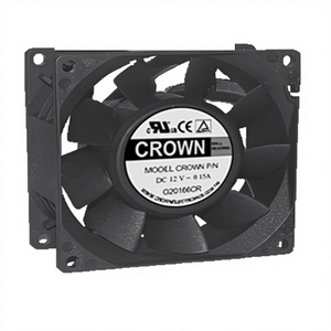 Crown AGQ08038_12L DC Axial <b>Fan</b> with Ball Bearing Electric OEM Plastic Blades for Welder - Product Image 1