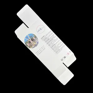 Caixa de dobramento de papel de papelão branco personalizado para caixa de papel de embalagem de presente cosmético
