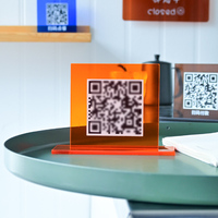 Code de paiement acrylique personnalisé Code QR pour restaurants, bars et cafés