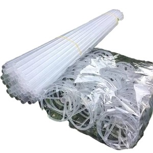 Vente en gros de ballons Bobo transparents en plastique de 40 cm de long, avec support pour bâtonnet, pour les fêtes du Nouvel An, utilisation en extérieur, durables - Product Image 1
