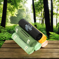 Sacs poubelles biodégradables en PLA compostable, emballage personnalisé pour fournisseurs, impression en héliogravure, thermoscellables, pour supermarchés et expositions