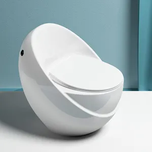 Новая форма в форме яйца, Цельный унитаз для ванной комнаты черного и белого цвета