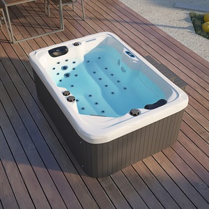 Best Seller 41-Jet Luxury Outdoor Spa Bañera de hidromasaje Jacuzzis <span class=keywords><strong>con</strong></span> 2 <span class=keywords><strong>tumbonas</strong></span> Diseño moderno para villas Suministro al por mayor - Product Image 2