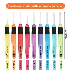 Portable LED Lumineux Crochet Set 9 Modèles En Plastique Chandail Cheveux Aiguilles À Coudre Kit D'accessoires pour Lumineux Tricotage Cheveux Tressage - Product Image 5