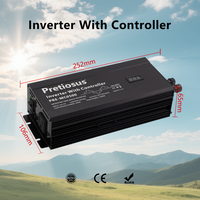 Onduleur Pretiosus avec contrôleur 500W DC12V à AC120V courant 30A onduleur à onde sinusoïdale modifiée convertisseur de puissance d'affichage LED