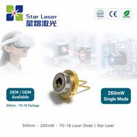 Diode laser infrarouge SHARP GH0942FA2G 940nm 260mW TO18 5.6mm monomode LD pour capteur laser VR AR