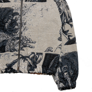 Sudaderas con Capucha ODM de Otoño con Cierre de Cremallera en la Manga, Diseño de <span class=keywords><strong>Anime</strong></span> Personalizado, Tejido Jacquard de Algodón y Poliéster, MOQ Bajo - Product Image 2