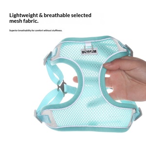 Arnés de malla ultraligero y transpirable para perros <span class=keywords><strong>con</strong></span> correa de secado rápido, chaleco ajustable para mascotas, arnés para perros pequeños, medianos y grandes - Product Image 2