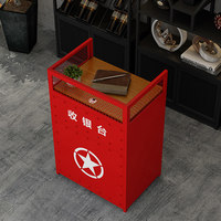 Qianhao – Ensemble complet de bureaux commerciaux de luxe léger de style médiéval en MDF, comptoir de réception de beauté, fabriqué en Chine