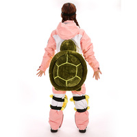 Vente en gros directe usine : Coussin de protection en peluche mignon et kawaii en forme de mini tortue verte pour genoux et fesses, idéal pour le snowboard, le ski et comme cadeau pour enfants