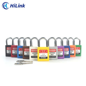 <span class=keywords><strong>Candado</strong></span> de Seguridad HiLink de Plástico Resistente con Grillete Corto de Nylon de 25 mm, Color <span class=keywords><strong>Rojo</strong></span>, con Llave Maestra - Product Image 6