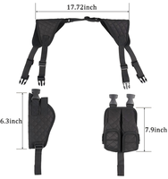 Étui tactique en nylon pour double chargeur, dissimulé sous le bras, pour ceinture, vente en gros pour l'extérieur