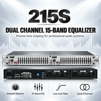 Égaliseur graphique professionnel double 15 bandes avec processeur audio EQ et connecteurs XLR TRS pour scène, sonorisation PA, karaoké et sonorisation en direct