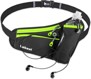Sac de course gratuit - Ceinture de sport - Ceinture d'entraînement avec porte-bouteille d'eau - Ceinture de sport avec fermeture éclair - pour hommes et femmes - Product Image 1