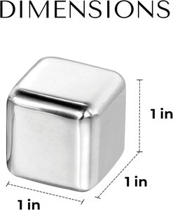 Accesorios de Bar Ecológicos de Acero Inoxidable 304 de Lujo, Cubitos de Hielo para Enfriar Bebidas en Fiestas y Cenas - Product Image 3