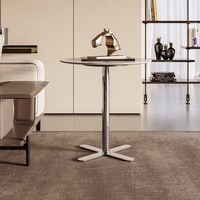 2025 nouveaux modèles Table basse ronde pour salon Table à thé en métal et pierre Durable meubles de maison
