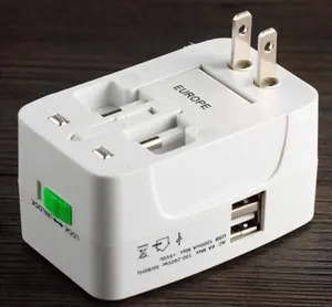 便携式适配器世界通用2 USB多usb充电器电气插头插座