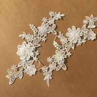 Nouveau 3D broderie dentelle tissu multicolore fleur broderie dame dentelle dame robe drap de lit Applique